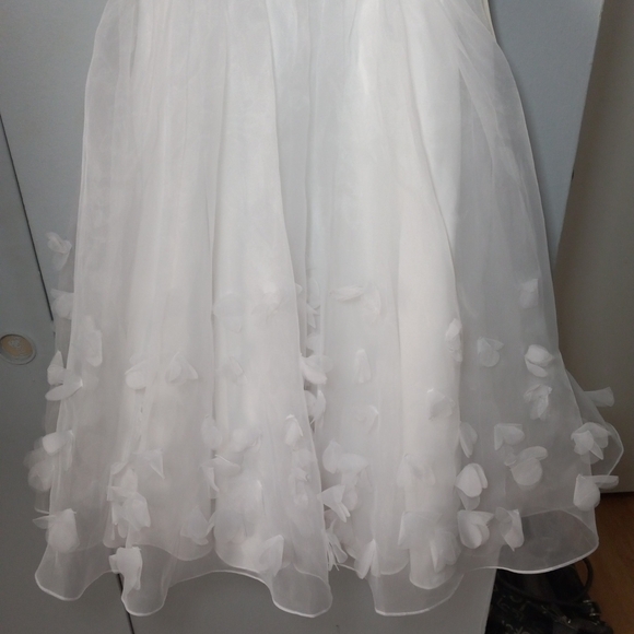 David's Bridal White Floral Girl, Communion, Party, Formal Dress Size 7 NWT - Picture 5 of 10